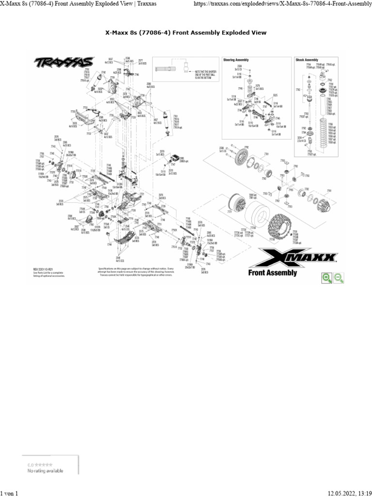 X-Maxx 8s Front Assembly Diagram | PDF