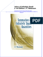 Download pdf Summation Of Infinitely Small Quantities 1St Edition I P Natanson ebook full chapter 