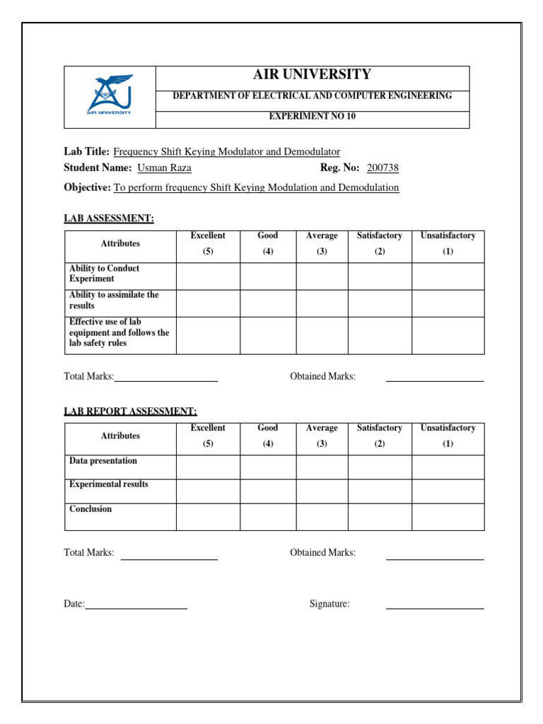 Lab 10 Download Free Pdf Modulation Frequency Modulation