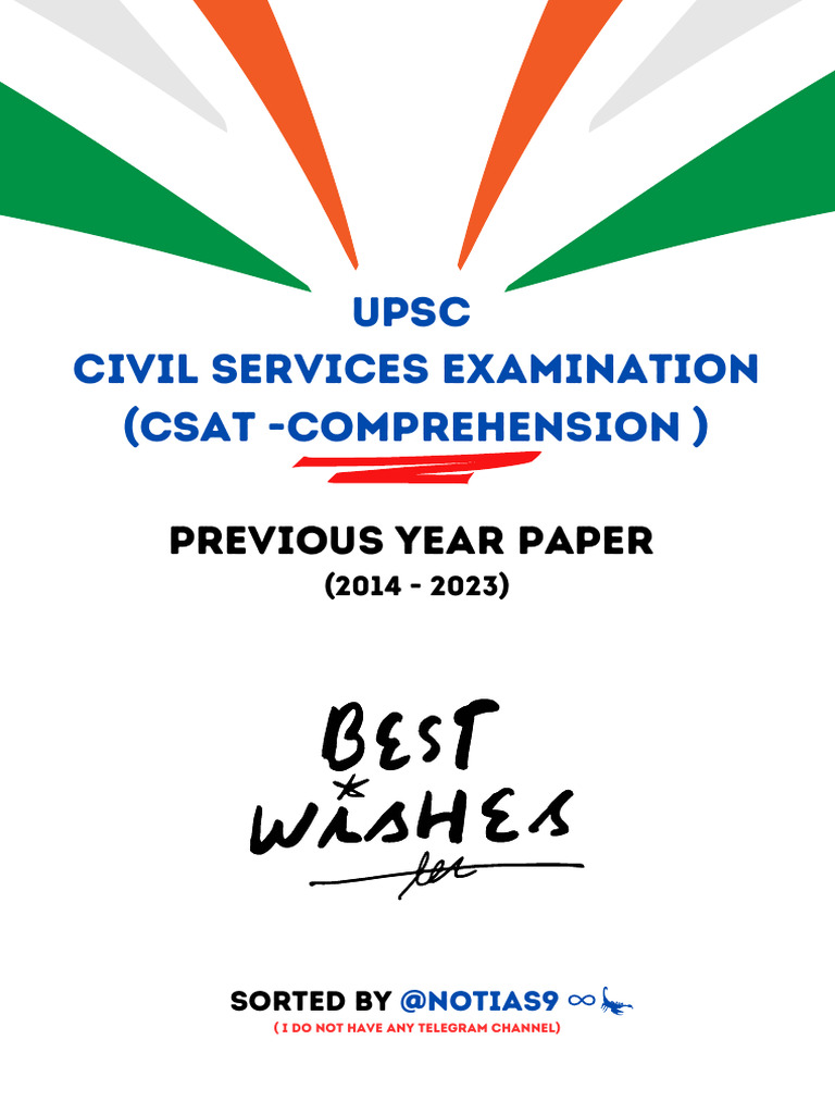 UPSC CSAT Comprehension Papers 2014-2023 | PDF | Technology & Engineering