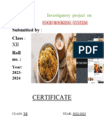 Food Booking System
