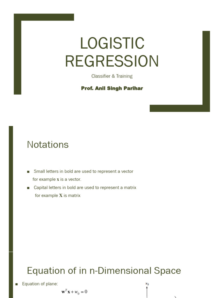 Logistic Regression Training DR Anil | PDF | Statistical Classification ...