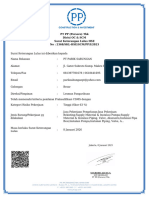 PT PP (Persero) TBK Divisi OC & SCM Surat Keterangan Lulus HSE No: 2368/SKL-HSE/SCM/PP/I/2023