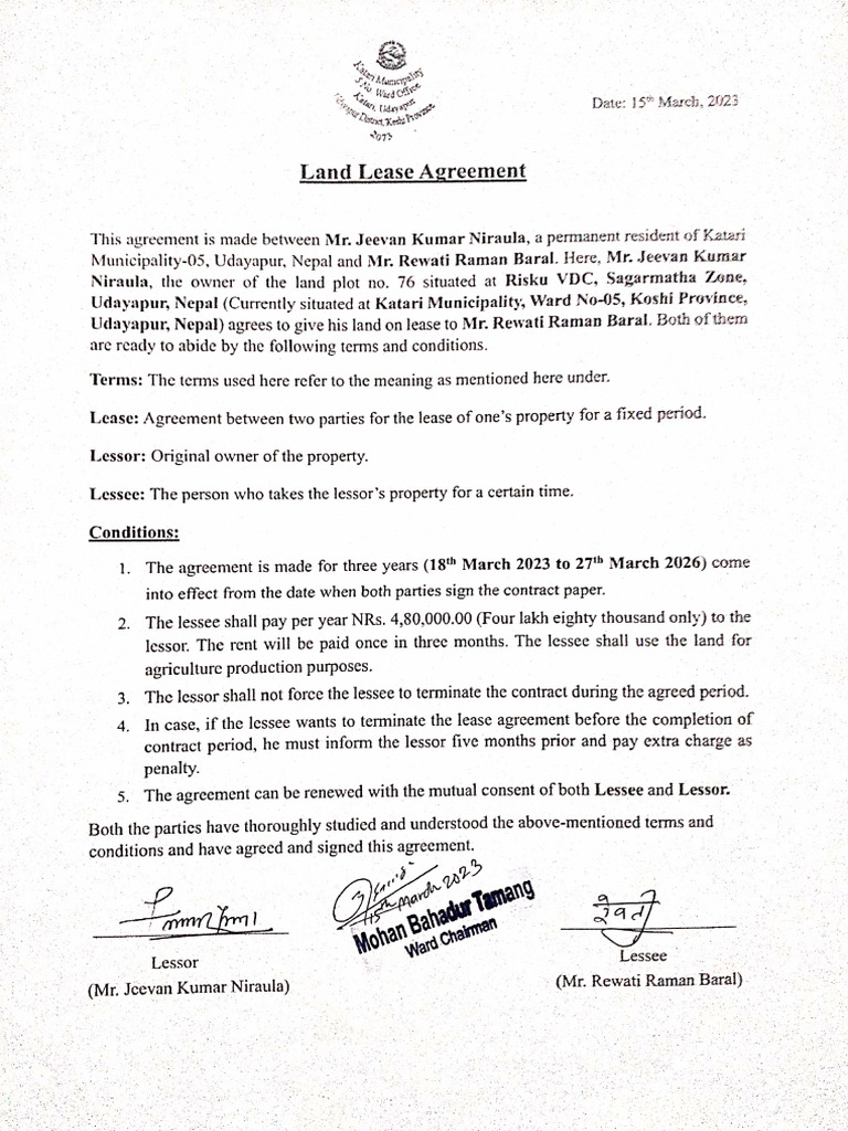 NATIONAL LAND CODE LEASE visual data 8
