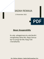 Ibadah 13 November 2022