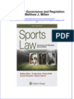 Download pdf Sports Law Governance And Regulation Matthew J Mitten ebook full chapter 