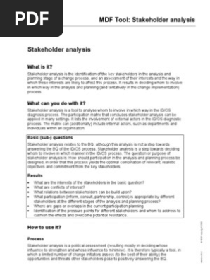 Stakeholder Analysis