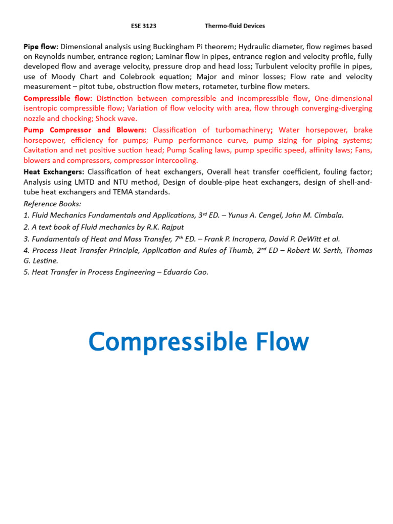 Compressible Flow Fundamentals | PDF | Fluid Dynamics | Mach Number