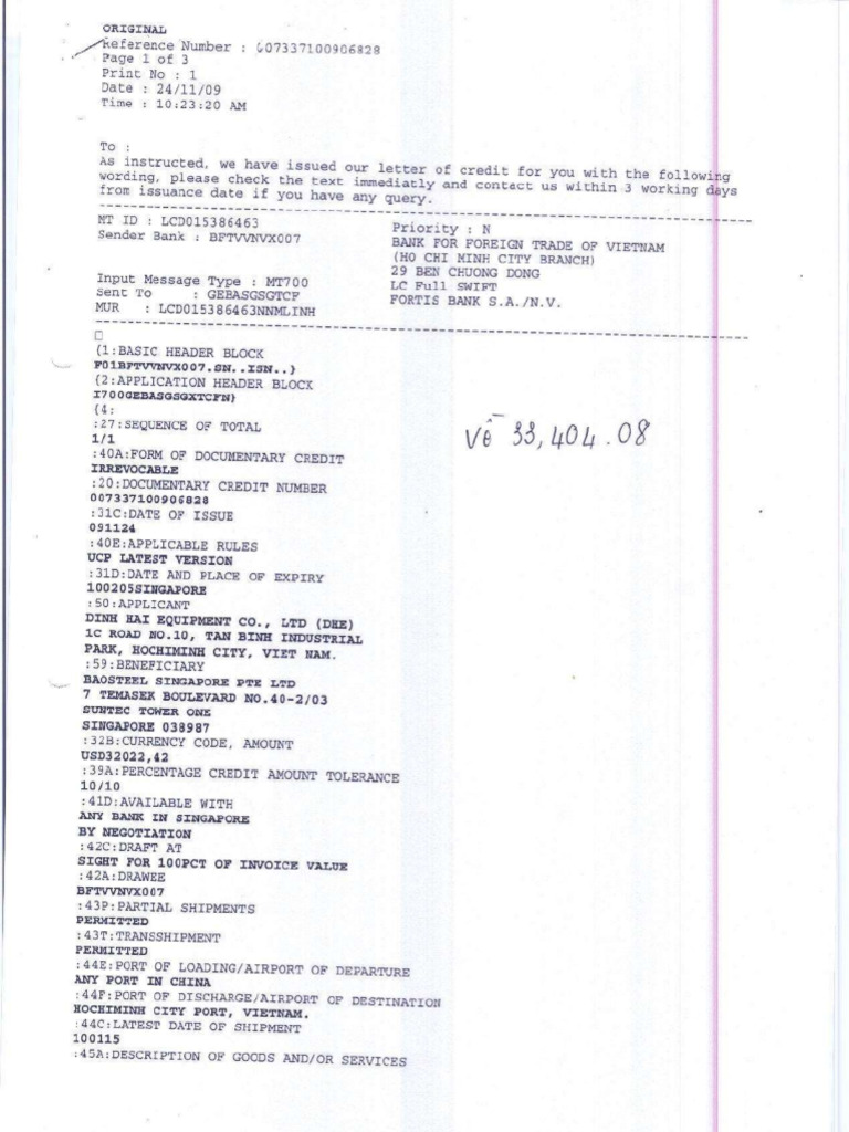 LC mẫu | PDF