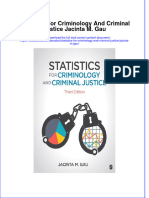 Download pdf Statistics For Criminology And Criminal Justice Jacinta M Gau ebook full chapter 