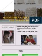 Protein Energy Malnutrition: Management, Prevention and Nurses Role