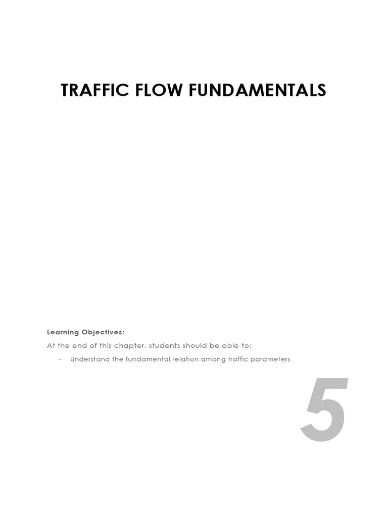 Traffic Flow Fundamentals Overview | PDF | Speed | Traffic