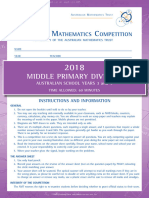 2018 AMC Middle Primary