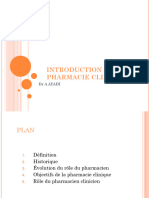 Intro A La Pharmacie Clinique