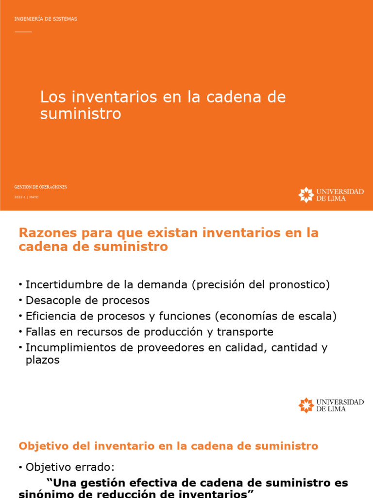 Gestión de Inventarios en la Cadena de Suministro | PDF | Cadena de ...