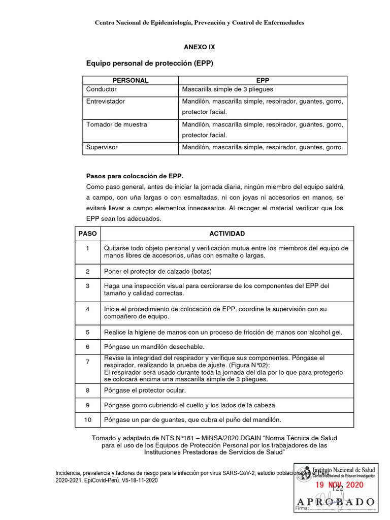 Anexo09 Equipo Personal de Protección EPP 2 | PDF | Lavado de manos ...