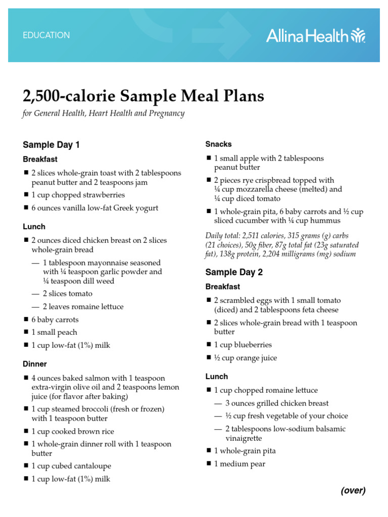 2500 Calorie Meal Plan For Weight Gain Vegetarian