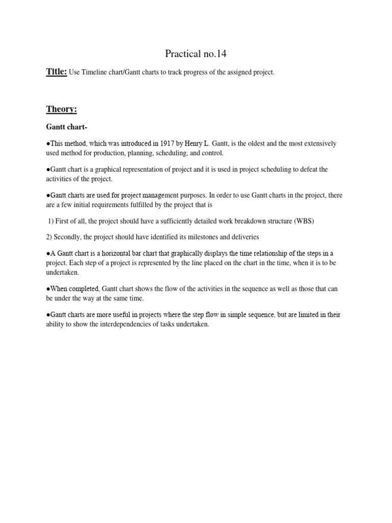Practical 14 | PDF | Chart | Project Management
