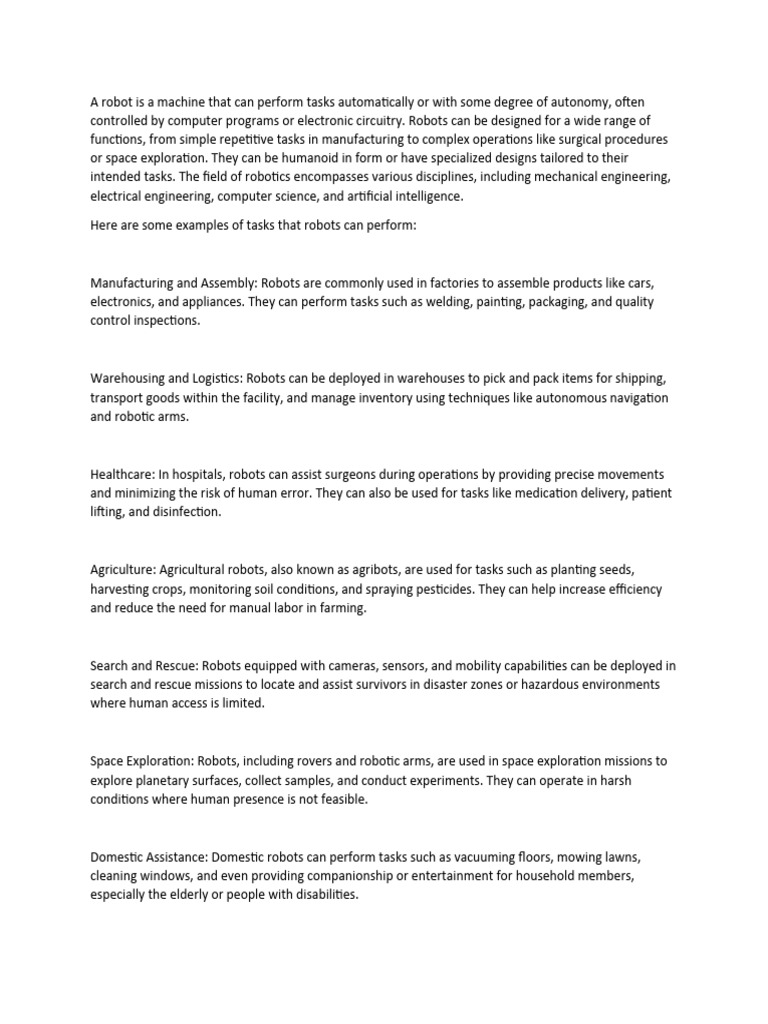 Robots Pdf Robot Robotics