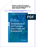 Textbook The Dynamism of Civil Procedure Global Trends and Developments 1St Edition Colin B Picker Ebook All Chapter PDF