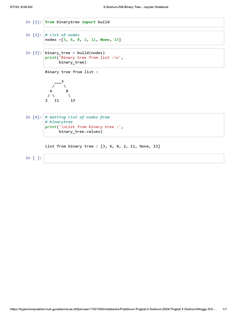 Binary Tree Construction and Depth Calculation | PDF | Algorithms And ...