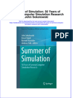 PDF Summer of Simulation 50 Years of Seminal Computer Simulation Research John Sokolowski Ebook Full Chapter