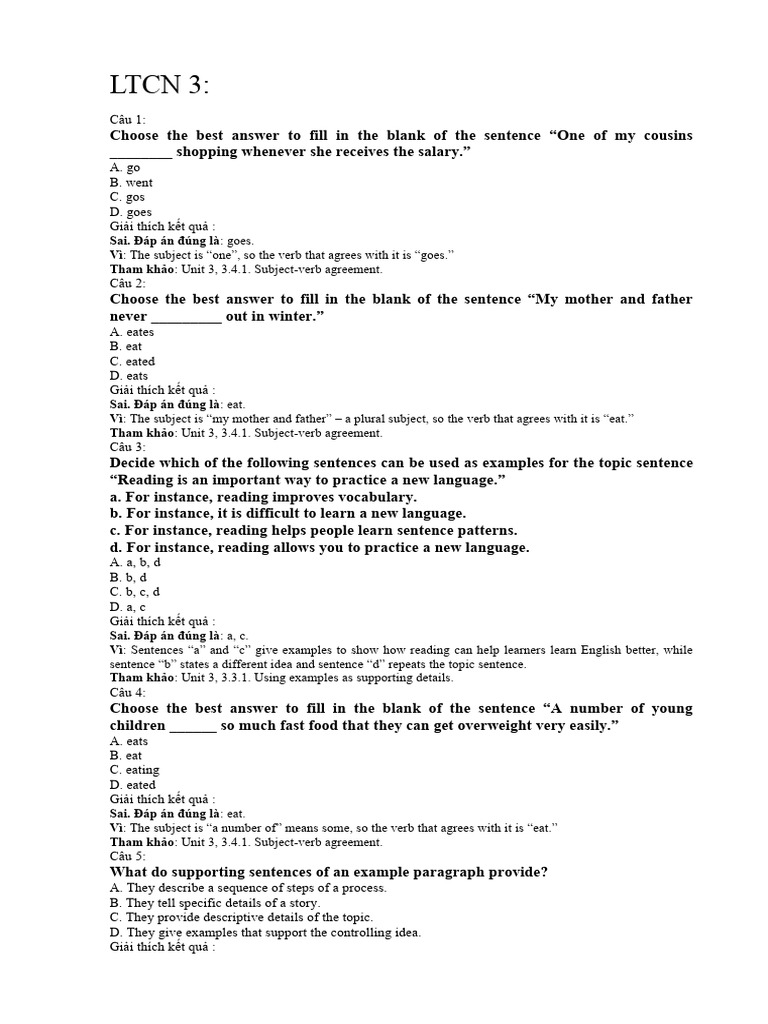 Grammar Practice and Explanation Guide | PDF