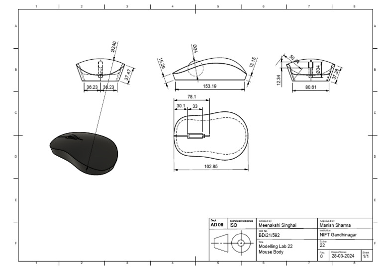 Modelling Lab 22 Mouse Body Design | PDF