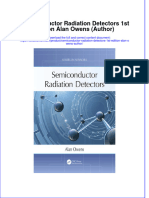 PDF Semiconductor Radiation Detectors 1St Edition Alan Owens Author Ebook Full Chapter