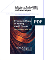 PDF Systematic Design of Analog Cmos Circuits Using Pre Computed Lookup Tables Paul Jespers Ebook Full Chapter