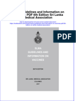 Full Chapter Slma Guidelines and Information On Vaccines 6Th Edition Sri Lanka Medical Association PDF