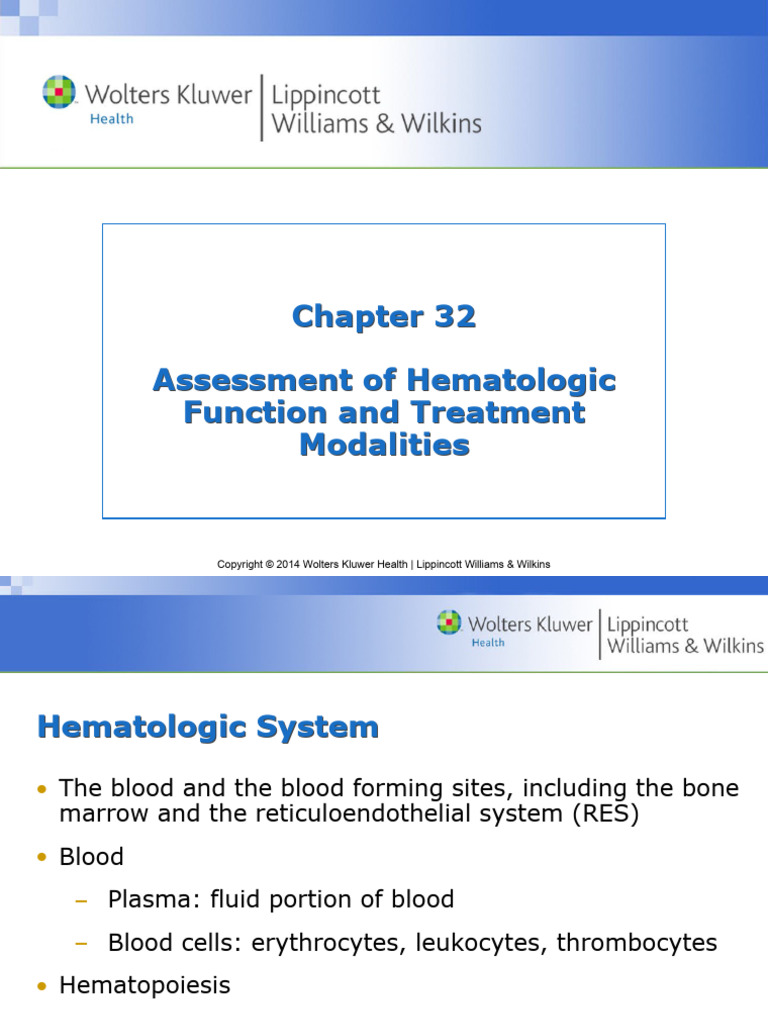 9.1 Assessment of Hematologic | PDF | White Blood Cell | Haematopoiesis