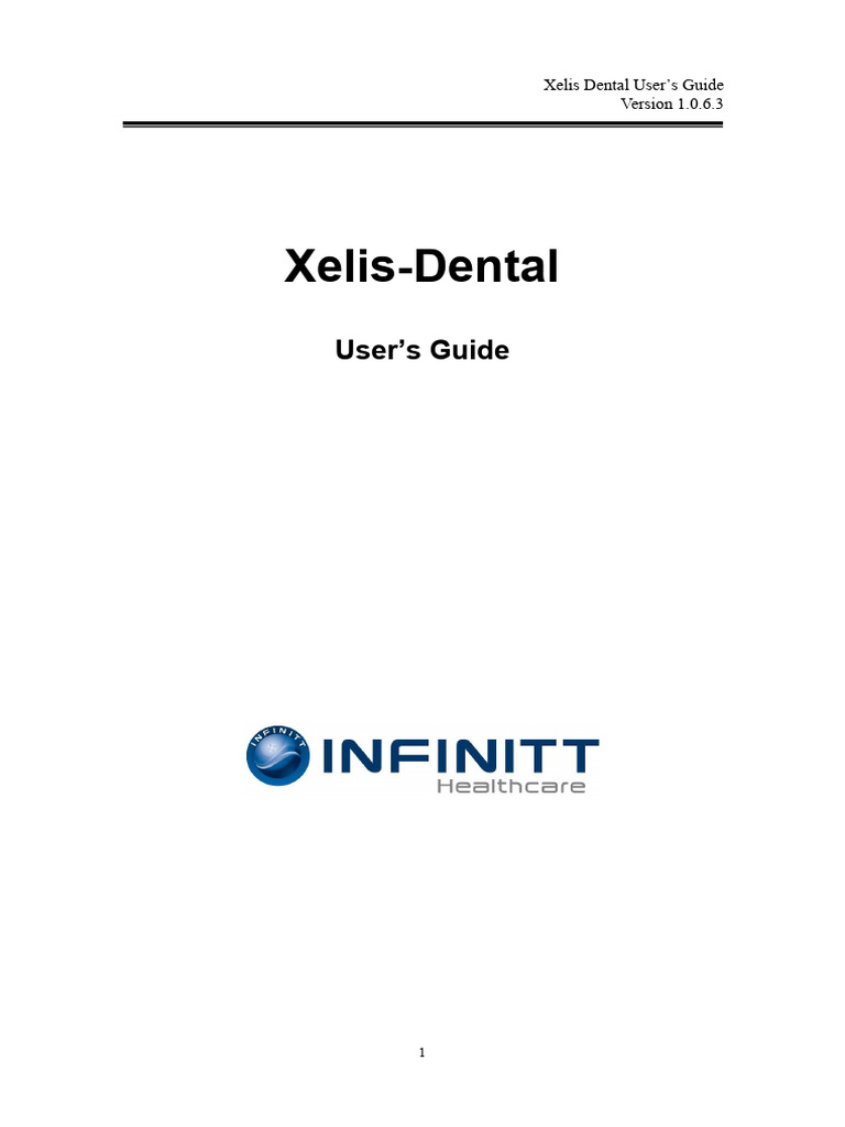 (If RND 602U 1063) Xelis Dental 1.0.6.3 User Guide - Eng | PDF | 3 D ...