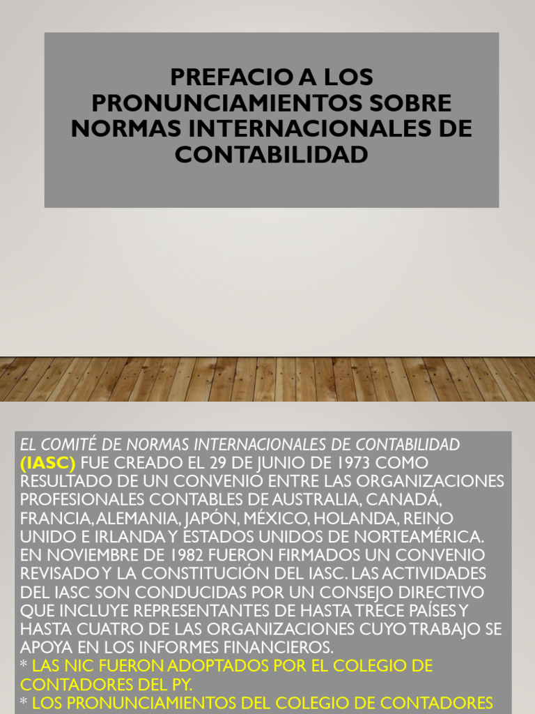 Normas Internacionales de Contabilidad | PDF | Contabilidad | Estado ...