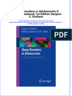 Textbook Sleep Disorders in Adolescents A Clinical Cas1St Edition Sanjeev V Kothare Ebook All Chapter PDF