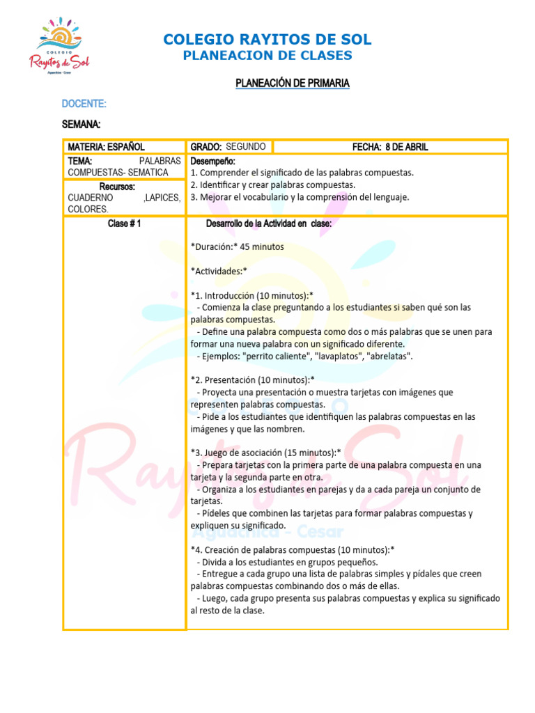 Formato Planeacion Primaria 2024 | PDF | Comunicación humana | Lingüística