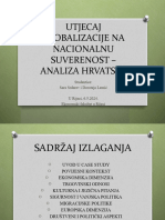 Utjecaj Globalizacije Na Nacionalnu Suverenost U RH