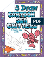 1-2-3 Draw Cartoon Sea Critters