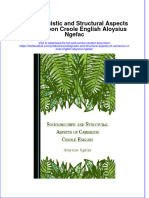 Textbook Sociolinguistic and Structural Aspects of Cameroon Creole English Aloysius Ngefac Ebook All Chapter PDF