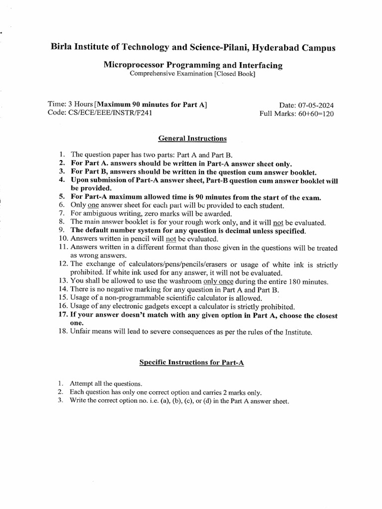 53888model Solutions For MPI Comprehensive 2023-2024 | PDF