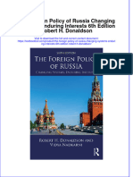Download pdf The Foreign Policy Of Russia Changing Systems Enduring Interests 6Th Edition Robert H Donaldson ebook full chapter 