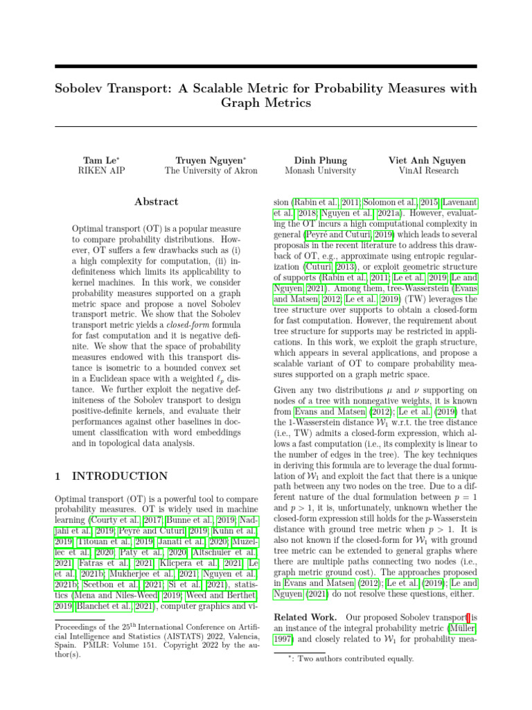 Sobolev Transport: A Scalable Metric For Probability Measures With ...