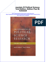 Download pdf The Fundamentals Of Political Science Research Third Edition Edition Paul M Kellstedt ebook full chapter 