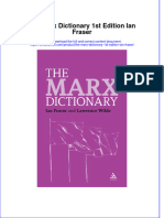 Textbook The Marx Dictionary 1St Edition Ian Fraser Ebook All Chapter PDF