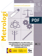 QU-008 Procedimiento para La Calibración de Analizadores de Oxígeno Por Técnica Paramagnética