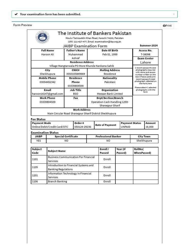 The Institute of Bankers Pakistan | PDF
