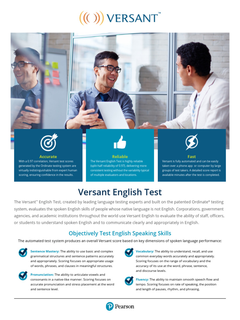 Versant English Speaking Test Combined | PDF | English Language ...