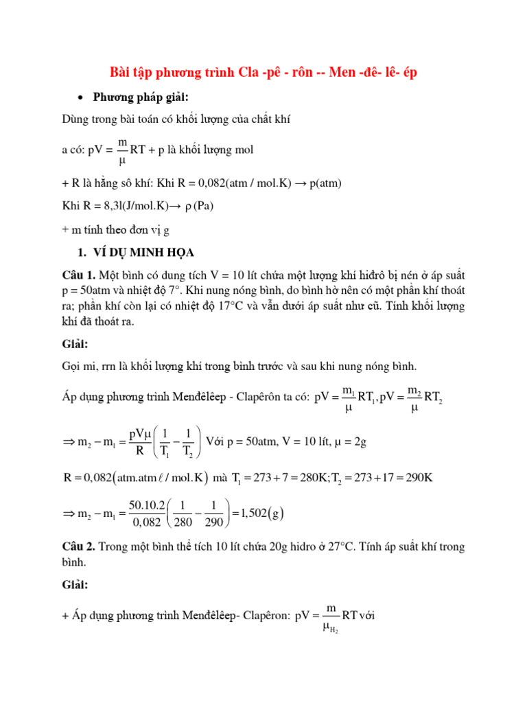 Bai tap ve phuong trinh cla pe ron men de le ep chon loc pdf