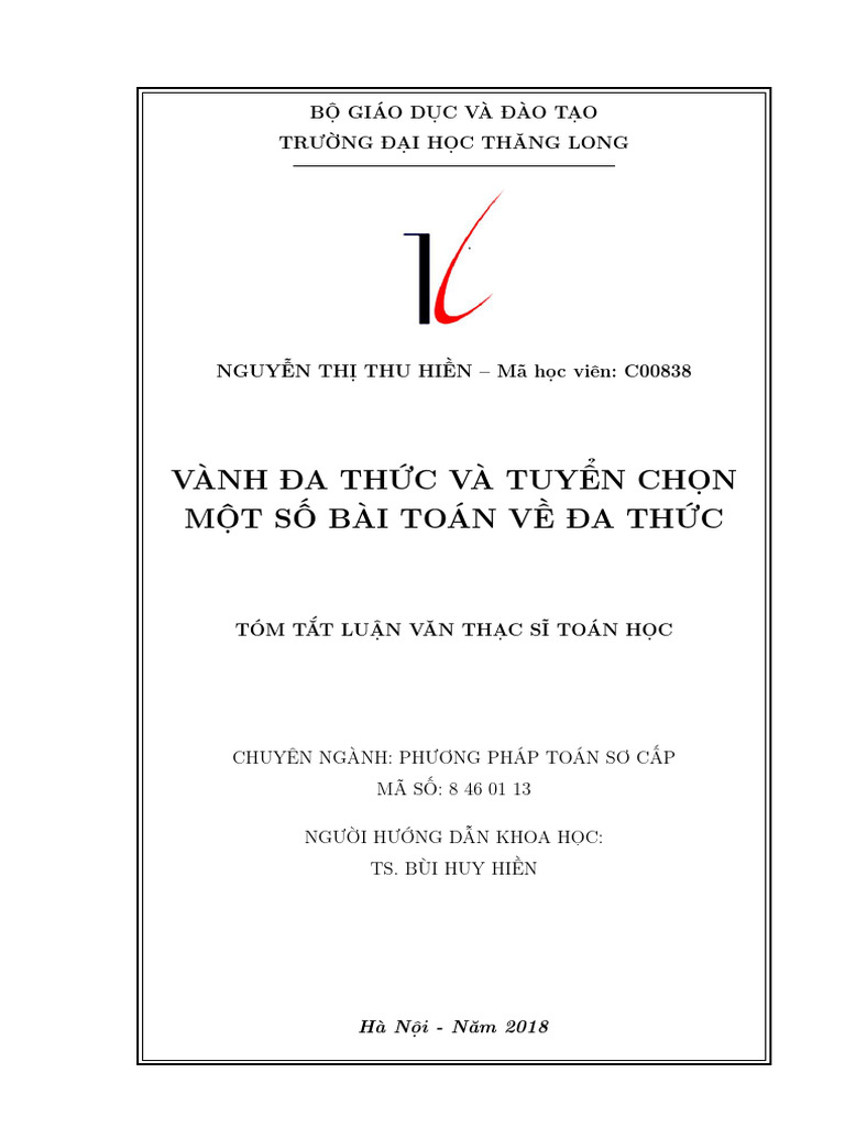 Vành Đa TH C Và NG D NG | PDF