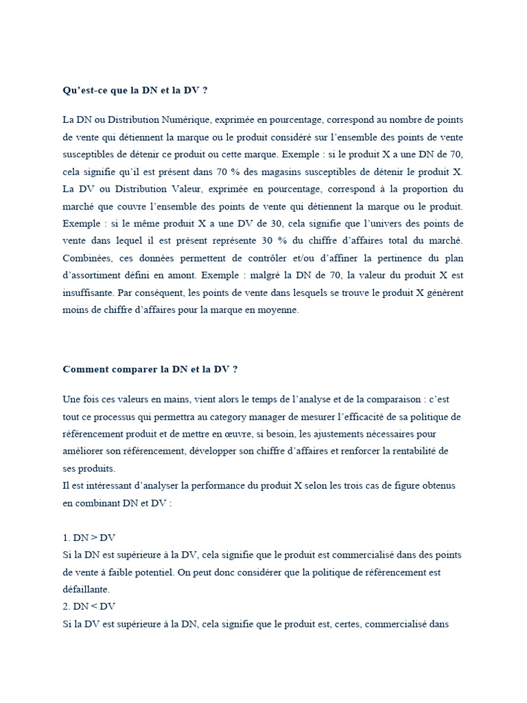 DN Et DV en Formules | PDF | Sodles